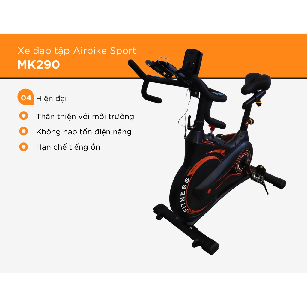 Xe đạp thể dục phanh từ trường Airbike Sport MK290