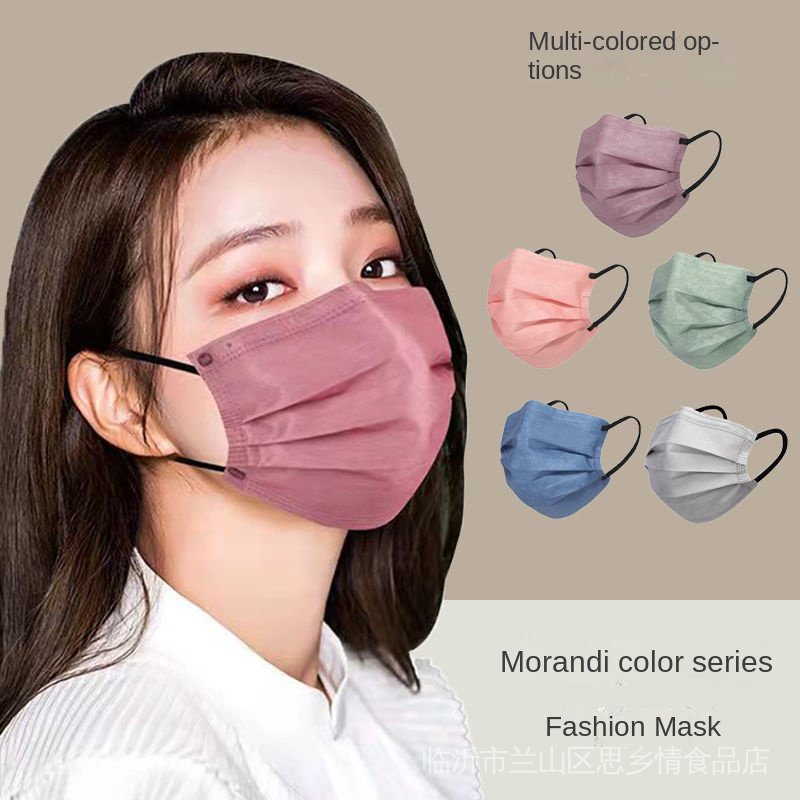 Set 10 Khẩu Trang Morandi Nhiều Màu Sắc Chống Bụi Bẩn Dùng Một Lần Cho Nữ