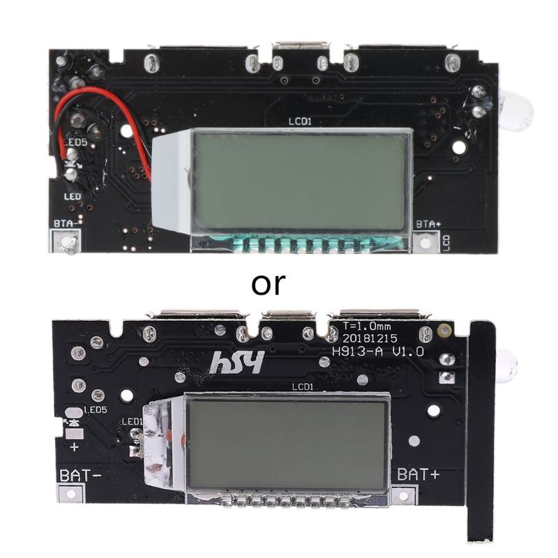 Bo mạch sạc pin dự phòng 2 cổng USB 5V 2.1A có màn hình hiển thị LCD