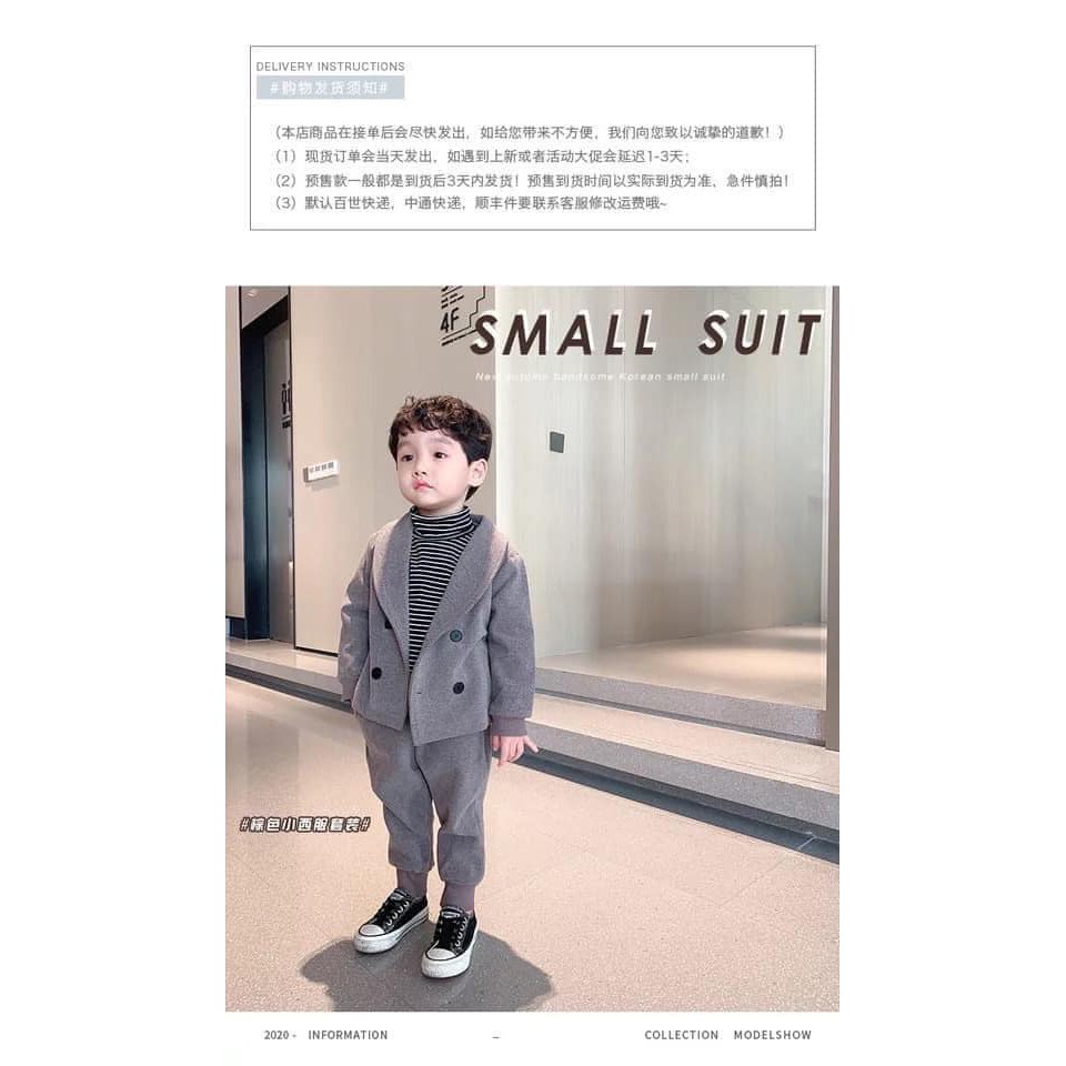 [🔥gom sale 🔥] bộ set vest dạ style hàn quốc cho bé trai