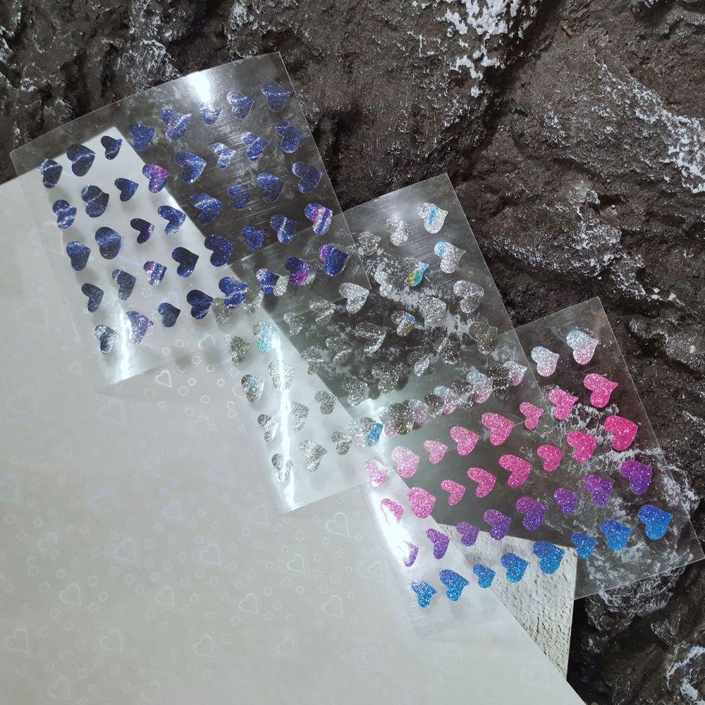 Giấy Bóng Kính Trái Tim Phát Quang Tự Dính Trang Trí Móng Tay Nghệ Thuật
