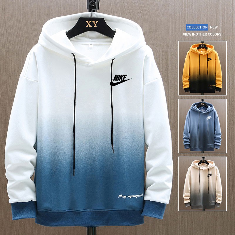 Áo Khoác Hoodie Tay Dài Dáng Rộng In Logo Nike Phong Cách Hàn Quốc Có 4 Màu Lựa Chọn Cho Nam Giới (S-4Xl)