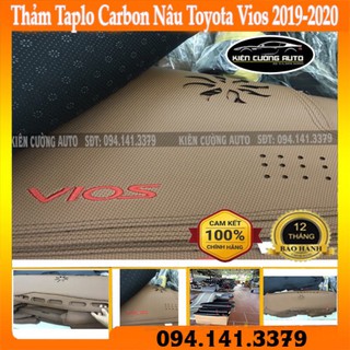 [ BẢO HÀNH 2 NĂM ] Thảm Taplo Toyota Vios 2019-2020 da Carbon Cafe