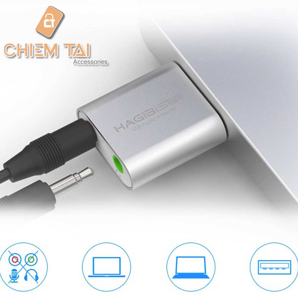 [Mã SKAMCLU9 giảm 10% đơn 100K] Đầu chuyển đổi âm thanh USB Hagibis MA11