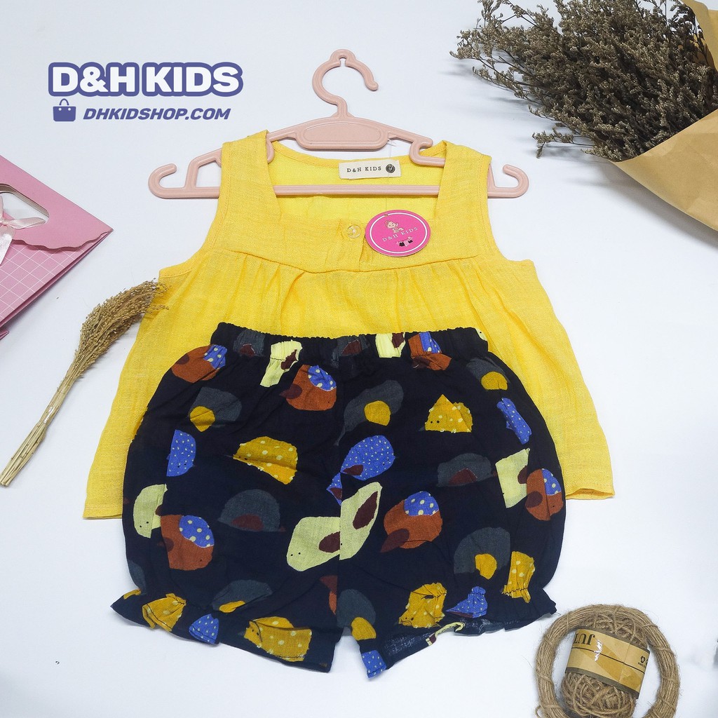 [FreeShip] Bộ đũi sát nách bé gái Quần cộc mùa hè cho bé gái, quần áo trẻ em, quần áo bé gái - Mã DHK761