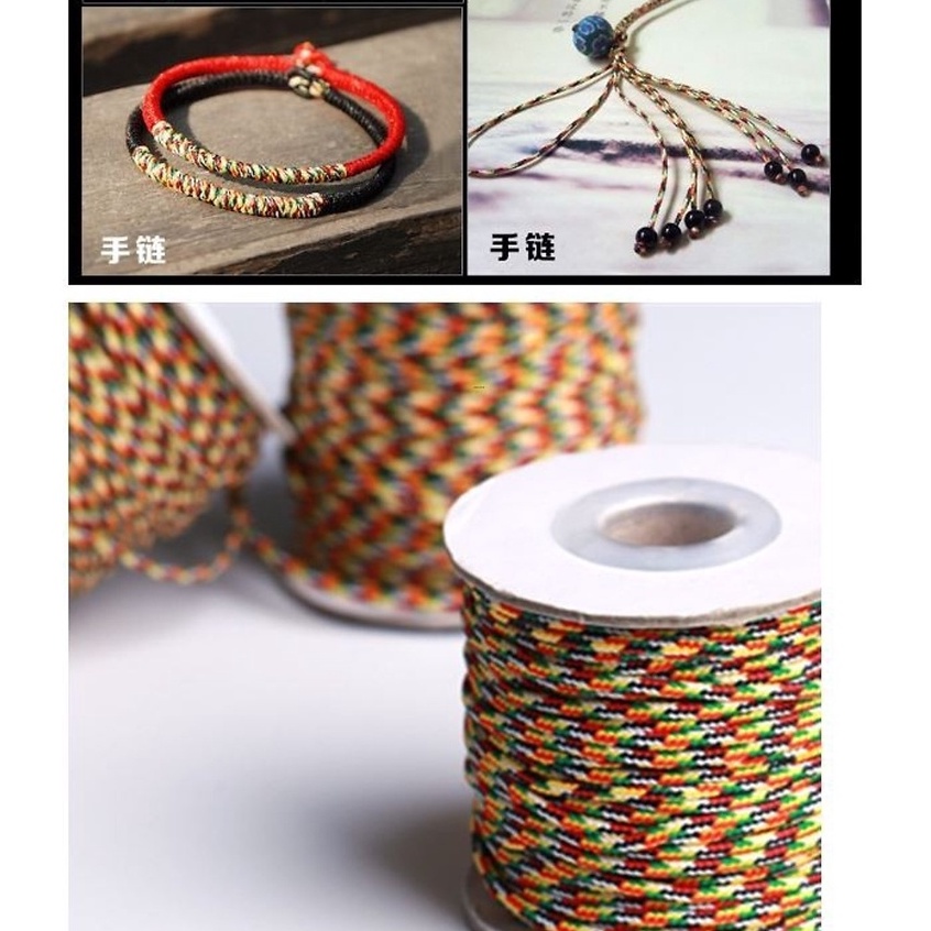 Cuộn Chỉ ngũ sắc tết vòng phong thủy trừ mà,bình an may mắn