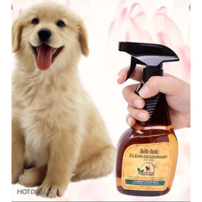 Xịt khử mùi dưỡng lông Budle Budle cho chó mèo (530ml)