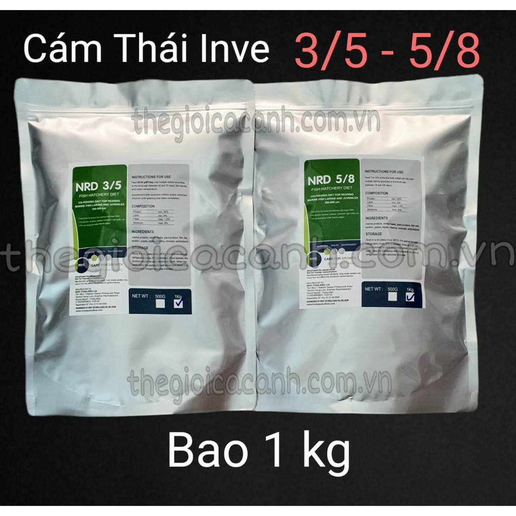 Cám Thái Inve 3/5 5/8 bao 500gram 1kg - thức ăn cá 7 màu, cá cảnh, thủy sinh