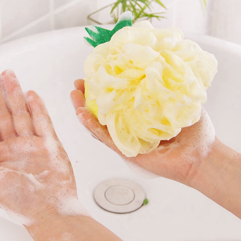 Bông tắm gắn hình trái cây nhiều màu sắc dễ thương tùy chọn