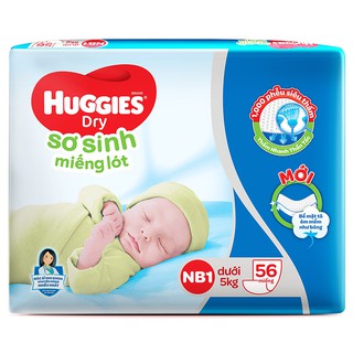Miếng lót sơ sinh huggies dry newborn 1 - 56 - bao bì mới