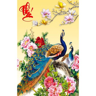 Tranh đính đá tự làm-  tranh công chữ Phúc