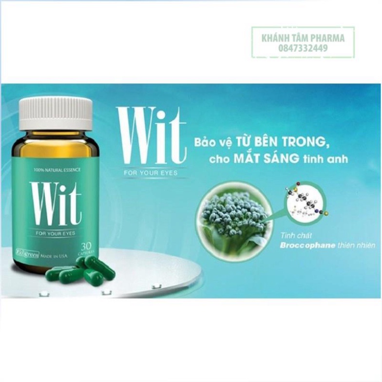 Wit bổ mắt - Hộp 30 viên sáng mắt, dưỡng mắt, giảm cận thị, khô mắt, loạn thị