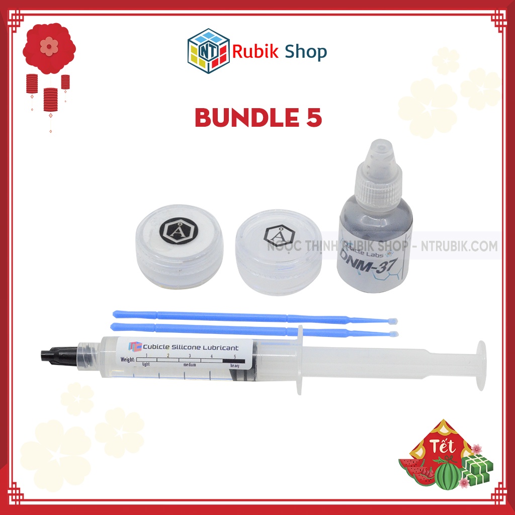 [Cubicle-bundle 5] Combo Angstrom Gravitas &amp; Angstrom Dignitas &amp; DNM 37 10cc &amp; Weight 5 dầu bôi trơn rubik