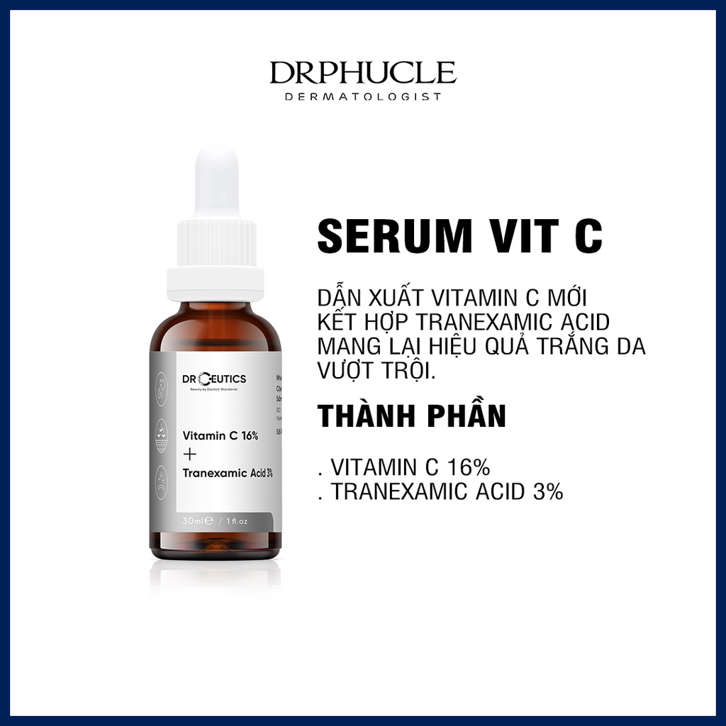 Tinh Chất Làm Sáng Da DrCeutics Vitamin C 16% Và Tranexamic Acid 3% 30ml