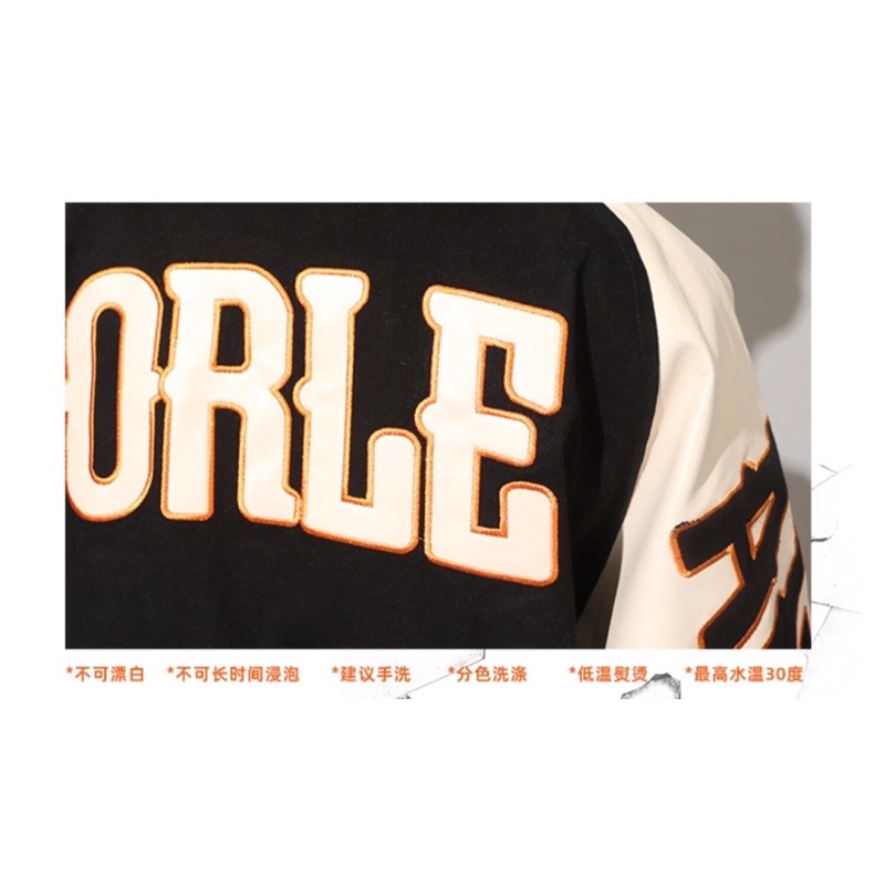 Varsity Jacket Hoạ Tiết Los Angeles Phối Tay Da áo khoác bomber nam nữ