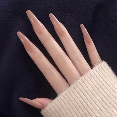 Set 24 Móng Tay Giả Sáng Bóng Phong Cách Âu Mỹ móng giả dài móng giả