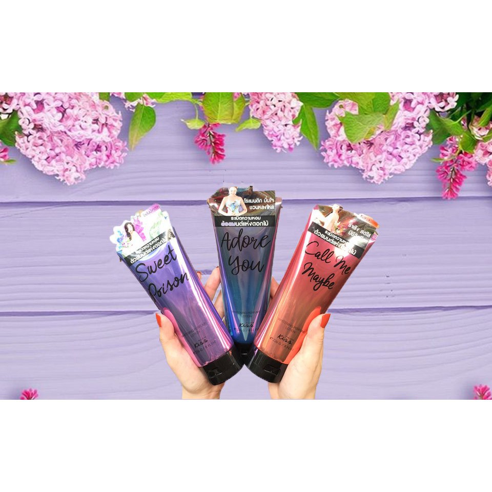 Sữa dưỡng trắng da toàn thân hương nước hoa Malissa Kiss 226ml