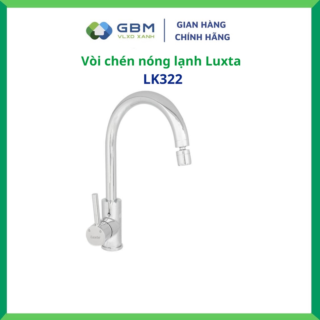 [Mã BMBAU300 giảm 10% đơn 499K] Vòi Chén Nóng Lạnh Luxta LK322-VLXD XANH