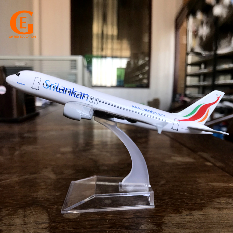 SriLankan Airlines Airbus 320 Diecast Mô hình máy bay kim loại Sri Lanka A320 Máy bay mô hình máy ba