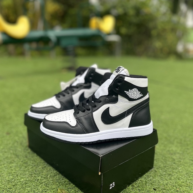 Giày Thể Thao Nam Nữ Jordan Cổ Cao JD1 Panda Đen Trắng G04