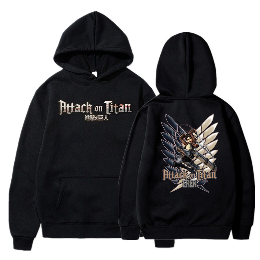 Áo khoác hoodie họa tiết hoạt hình Alan Yeager Graceful phong cách Nhật Bản