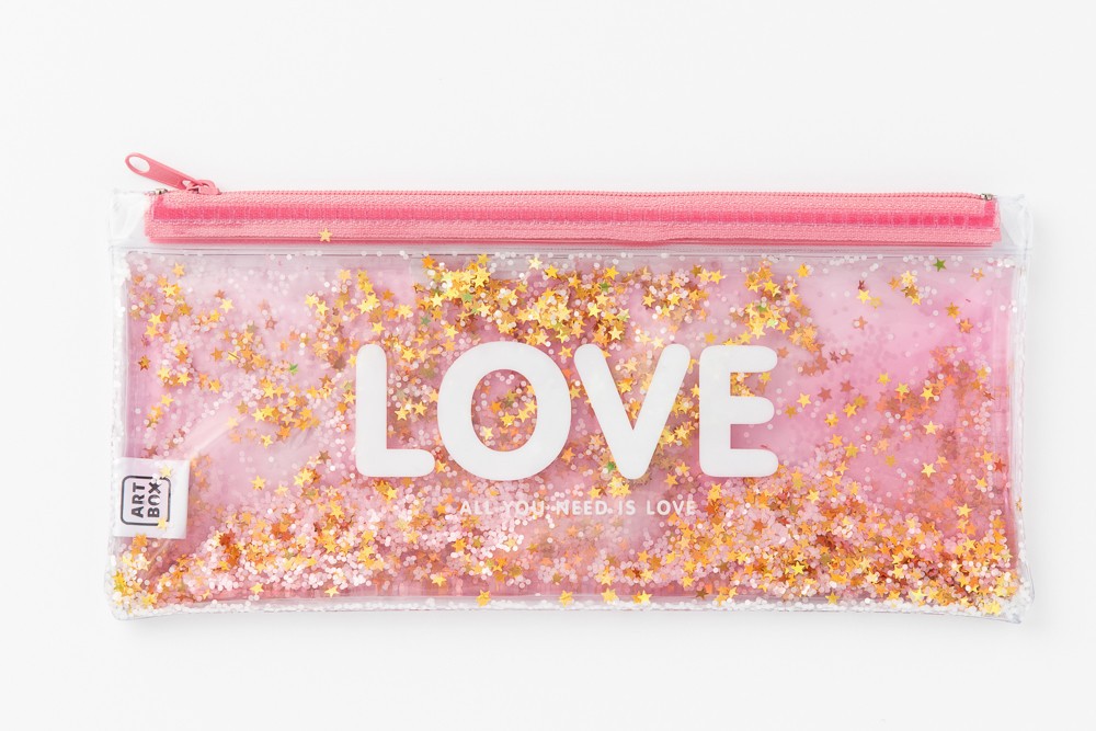Túi Trong Suốt ARTBOX Hàn Quốc Đựng Đồ Dùng Đa Năng Chữ Love