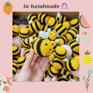 Móc khóa con ong bằng len handmade làm móc khóa , quà tặng