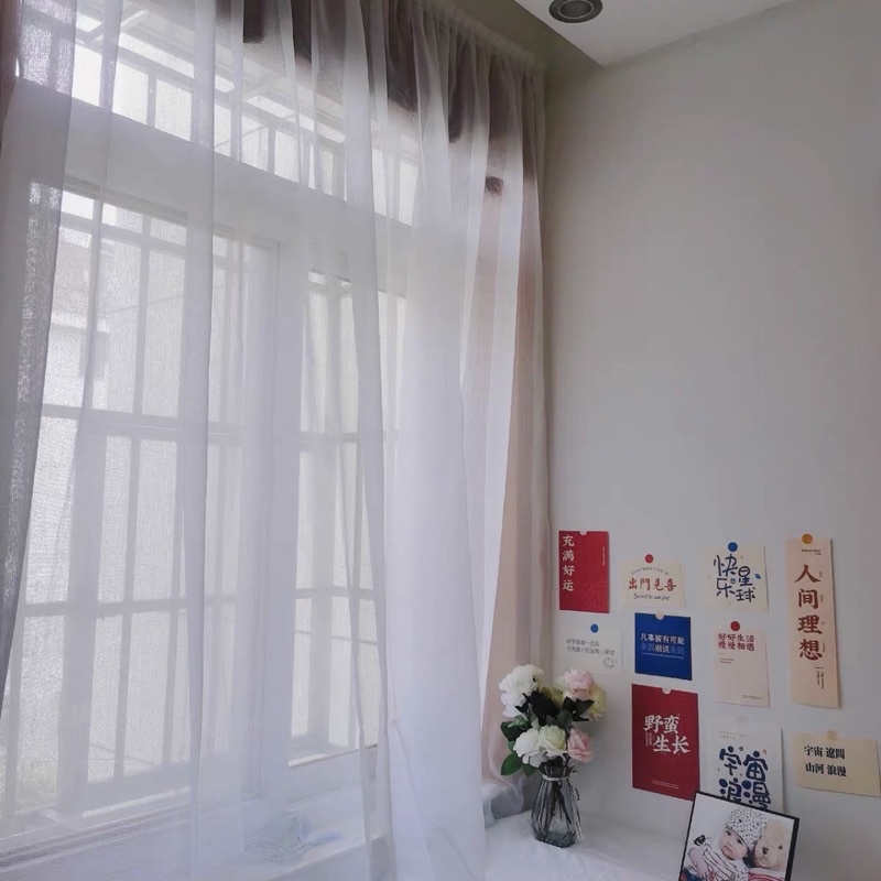 Rèm dán mỏng trắng/ Rèm lót kích thước 1.7 mét