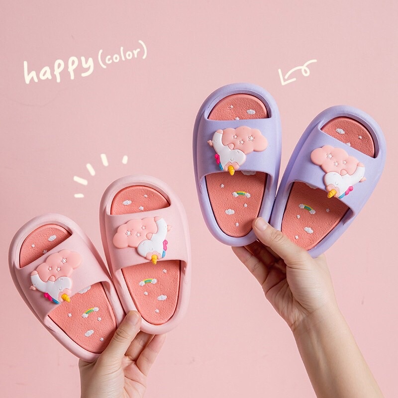 Dép lê quai ngang trẻ em hoa quả động vật chống trơn trượt cho bé mã DLC1