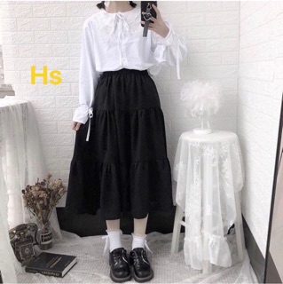 Chân váy 3 tầng von lụa Haiphuc