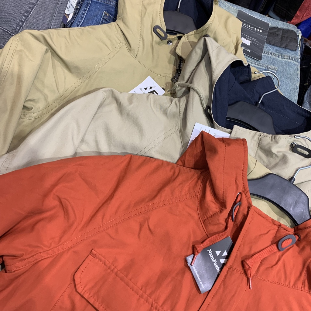 Áo parka nam hàng hiệu cao cấp chất kaki mềm chống nước nhẹ