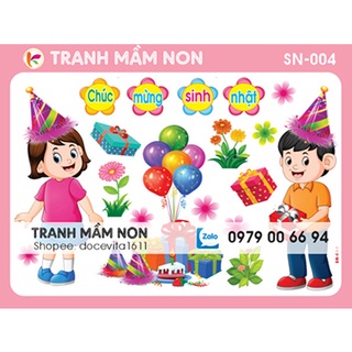 Decal mầm non - góc sinh nhật sn-004