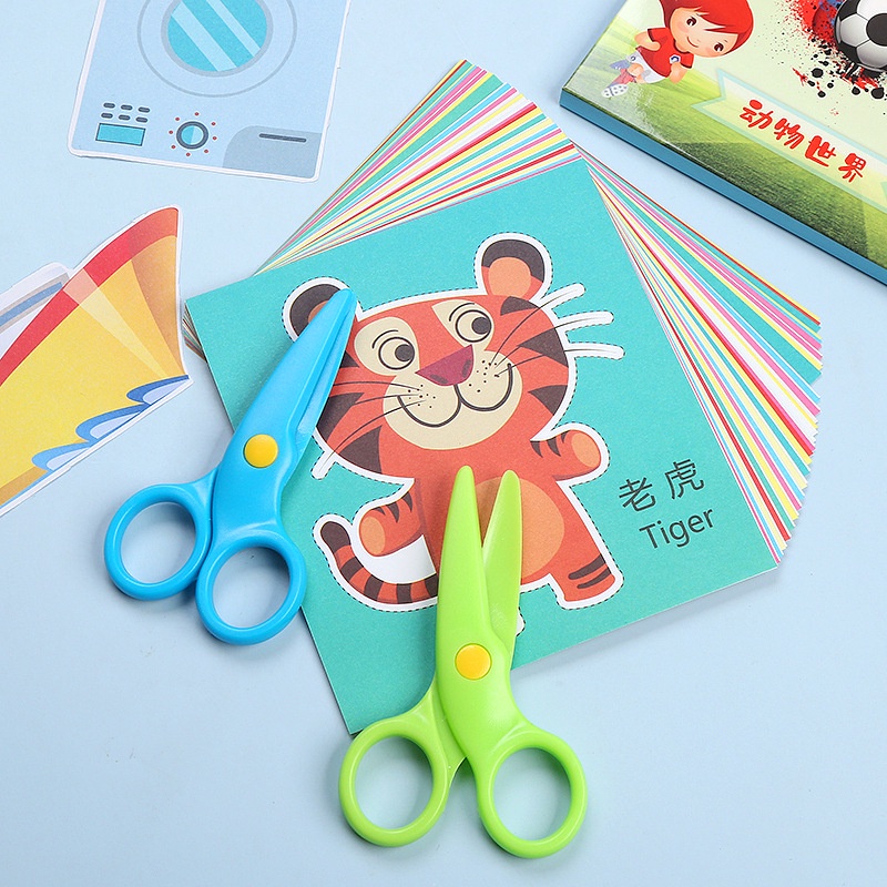 Bộ đồ chơi cắt giấy hình động vật nhiều màu sắc cho trẻ em DIY TTD332