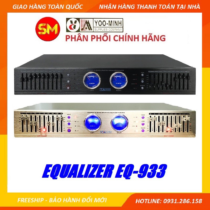 [Mã ELHACE giảm 4% đơn 300K] Đầu lọc tiếng Equalizer YooMinh EQ-933 ( Vàng / Đen )