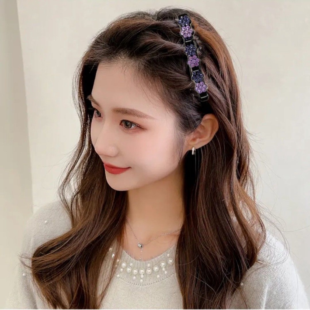 Kẹp Tóc Hai Lớp Kiểu Bện Đơn Giản Thời Trang Hàn Quốc 2022