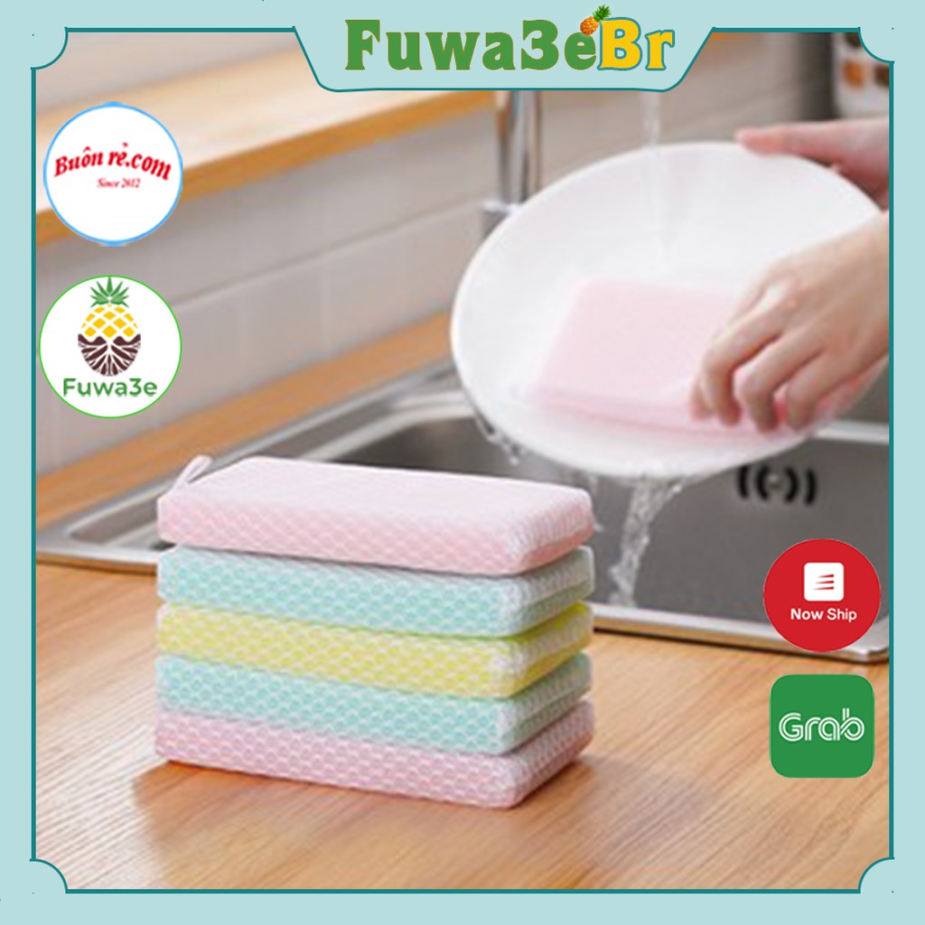 Set 5 Mút Lưới Rửa Chén Bát Tạo Bọt Kháng Khuẩn DAISO – Buôn rẻ 00226