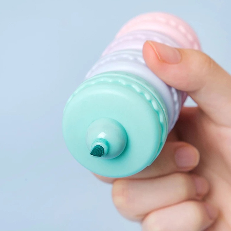 Set 6 Bút Dạ Quang Hình Bánh Macaron