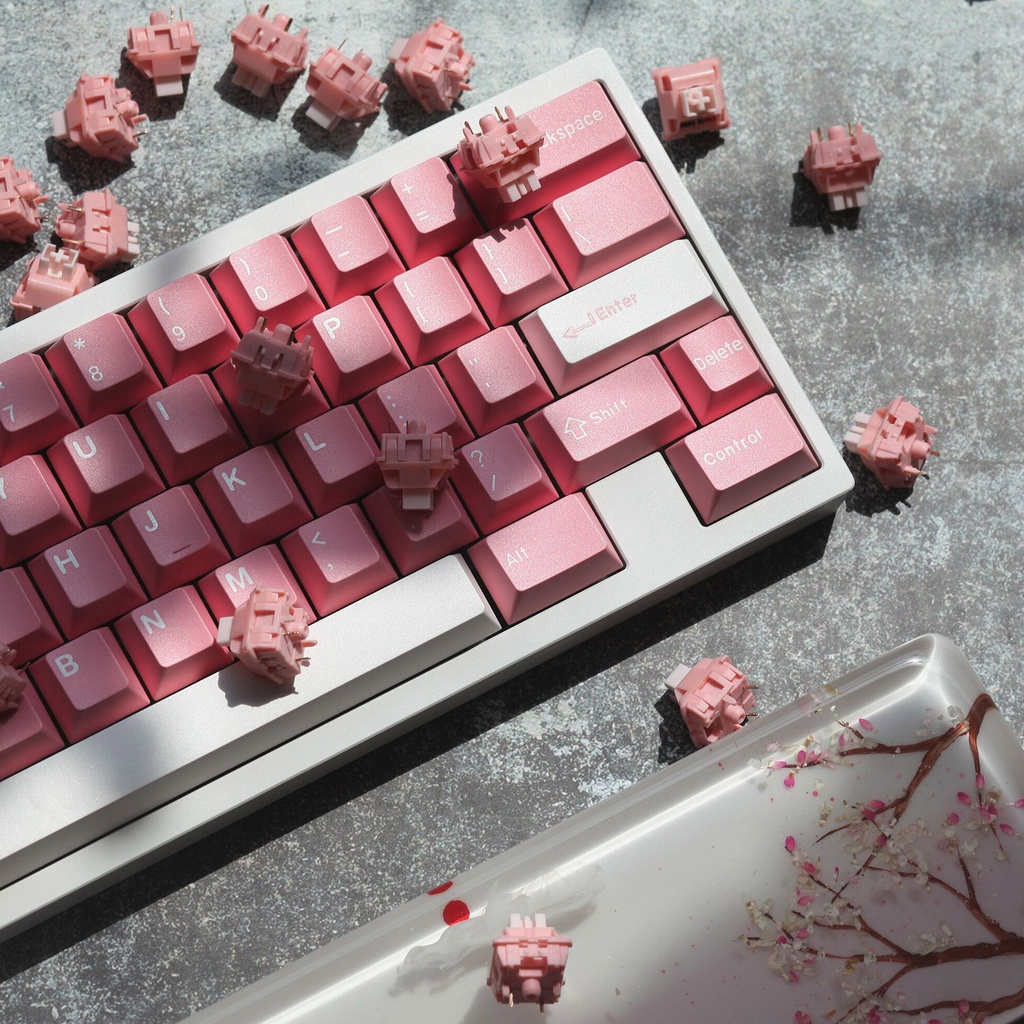 Keycap Peach Blossom CMK Aifei 172 nút nhựa ABS Doubleshot