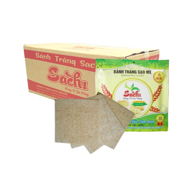 Thùng 50 Gói Bánh Tráng Gạo Cao Cấp Khoai Tây SACHI 75 Gam