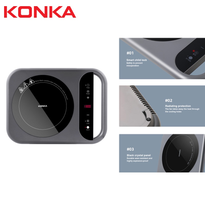 KONKA Nồi Nấu Ăn mini Đa Năng Công Suất Cao Thiết Kế Mới Tiện Lợi Dễ Sử Dụng