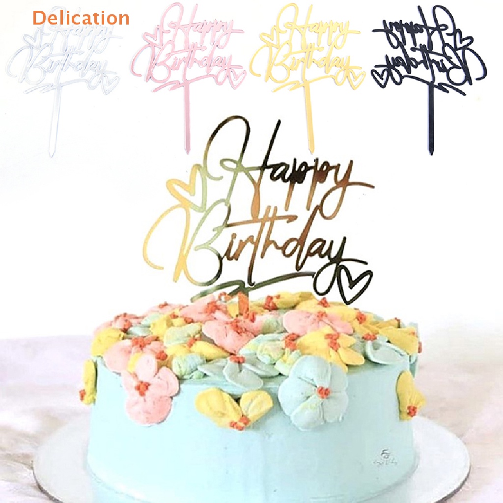 Que Chữ Happy Birthday LấP LáNh CắM Trang Trí BáNh Kem