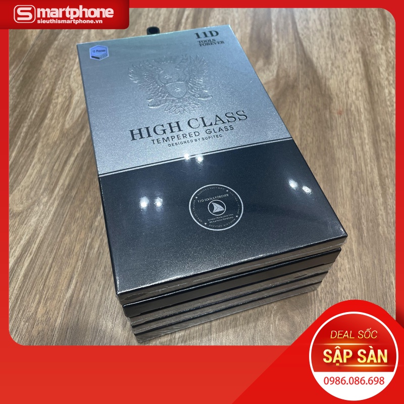 Kính cường lực Hight Class độ cứng cao 11D mới 100% Fullbox đủ mã máy