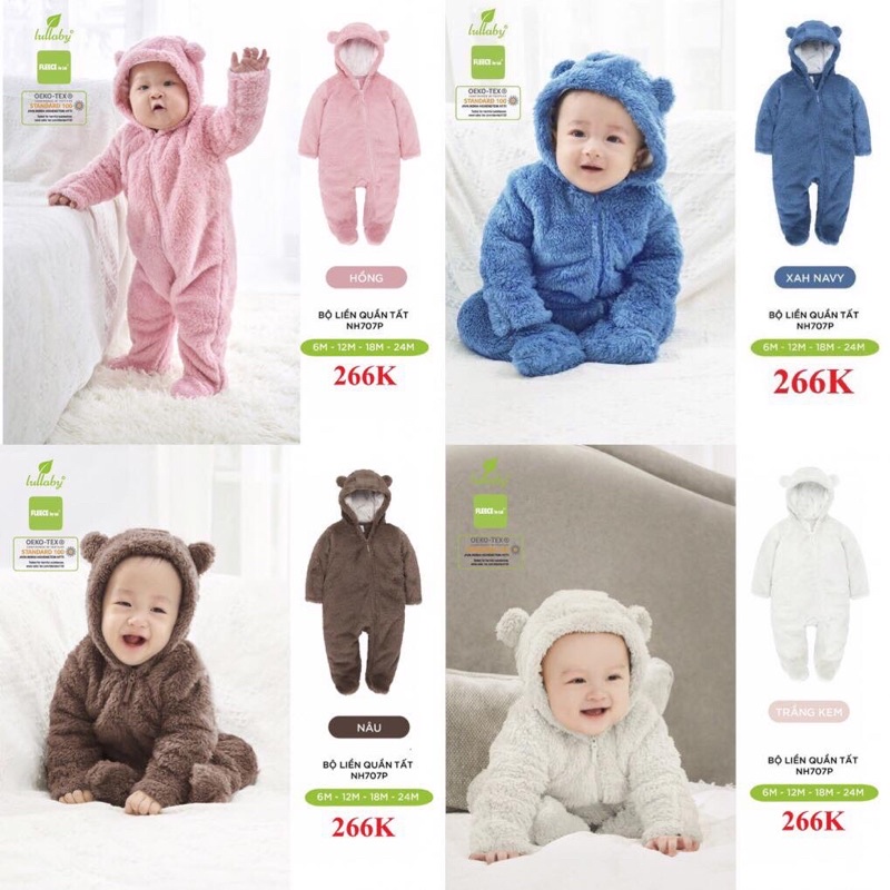 Body lông lullaby 3-24m