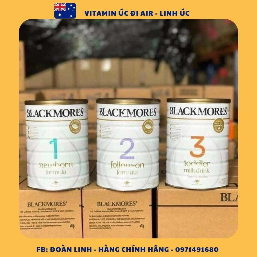 Sữa BLACKMORE 900gr đủ 3 Số 1,2,3 hàng của Úc, Hàng chuẩn úc