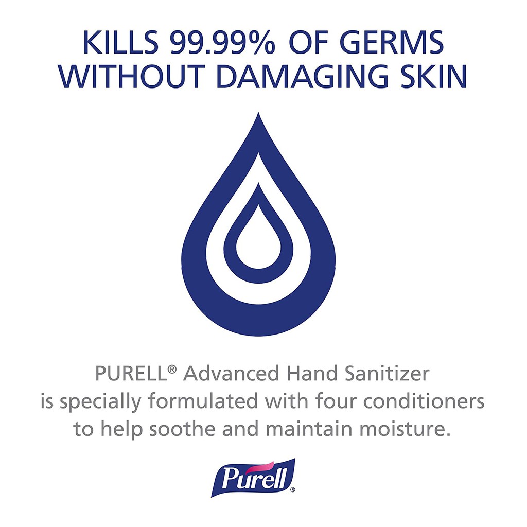 Gel rửa tay khô diệt khuẩn Purell Advanced Hand Sanitizer Soothing Gel 236ml, 59ml
