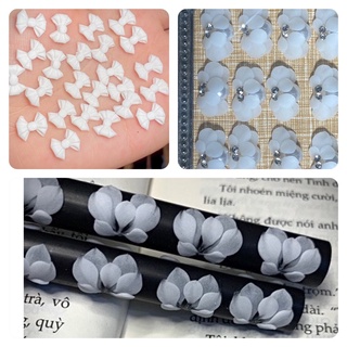 Phụ kiện nail- hoa bột -nơ bột -thanh lý giá rẻ
