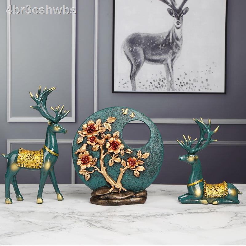 ✒◘☽Đồ trang trí trên tủ rượu phòng khách nhà Elk, kệ rượu, tivi sáng tạo, tân gia quà tặng, hiên nhà, may mắn