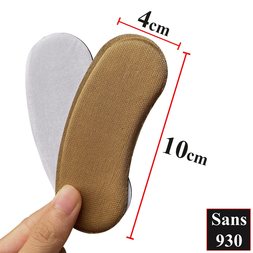 Miếng lót gót giày Sans930 cặp đệm dán êm chân chống rộng bị đau trầy trượt giầy cao búp bê có thể tái sử dụng