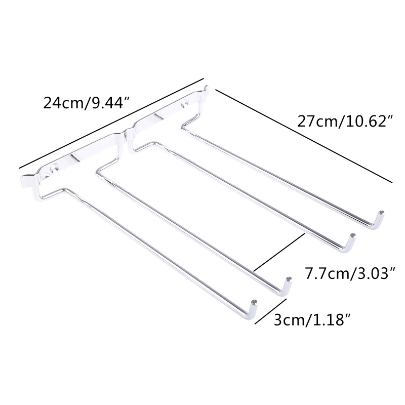 Giá Đỡ Ly Rượu Thủy Tinh Hai Hàng 10-Inch Dành Cho Nhà Bếp