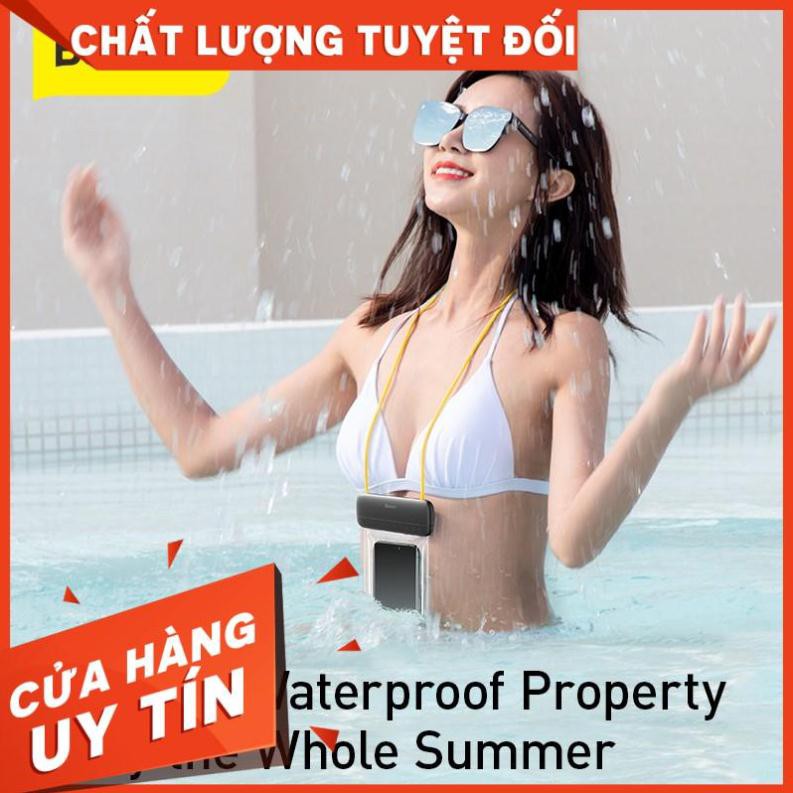 Túi chống nước cao cấp cho điện thoại 7.2 inch trở xuống chuẩn chống nước IPx8 hiệu Baseus Let'sGo - Hàng chính hãng